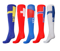 Bagheera O-socks Flag compression, white/blue