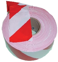 Plastsnitsel bred röd/vit 500 m