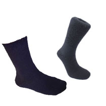 Wool terry socks