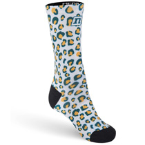 Noname Crew Socks Leopard White